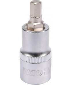 Hex Bit Socket - Chrome Vanadium - 1/2" Connector - Standard Length - HEX 7 x 50mm - YT-04383