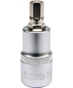 Hex Bit Socket - Chrome Vanadium - 1/2" Connector - Standard Length - HEX 8 x 50mm - YT-04384