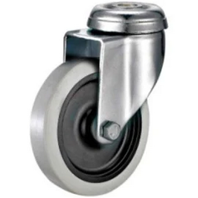 Castor Wheels - Thermoplastic Rubber - Bolt Hole - Swivel - 75mm - TOOC510