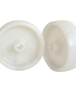 Castor Replacement Wheel - Nylon - White - 50mm ⌀ - Pack of 2 - N50