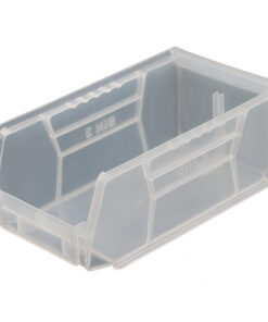 Stack & Hang Parts Storage Bin - Small Plastic Container - Size 3 - 19 x 10.5 x 7.5 cm - Clear - BIN-3-CLEAR