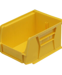 Stack & Hang Parts Storage Bin - Small Plastic Container - Size 2 - 13.5 x 10.5 x 7.5 cm - Yellow - BIN-2-YELLOW