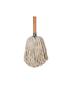 400g Drop Round Mop Complete - 25mm Metal Socket with Pine Handle