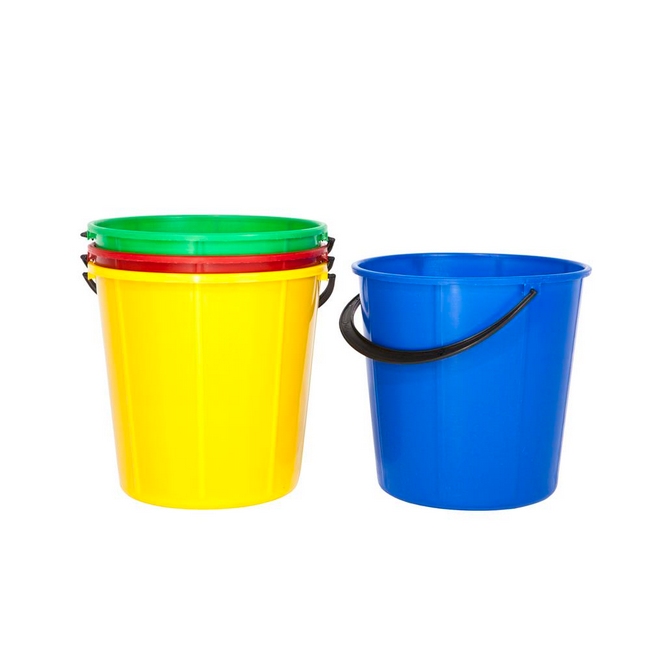 8L Round Plastic Bucket - Colour Options