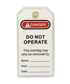 Lockout Tag - With Eyelid - 8 x 15 x 0.05 cm