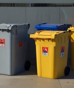 green 240l wheelie bin