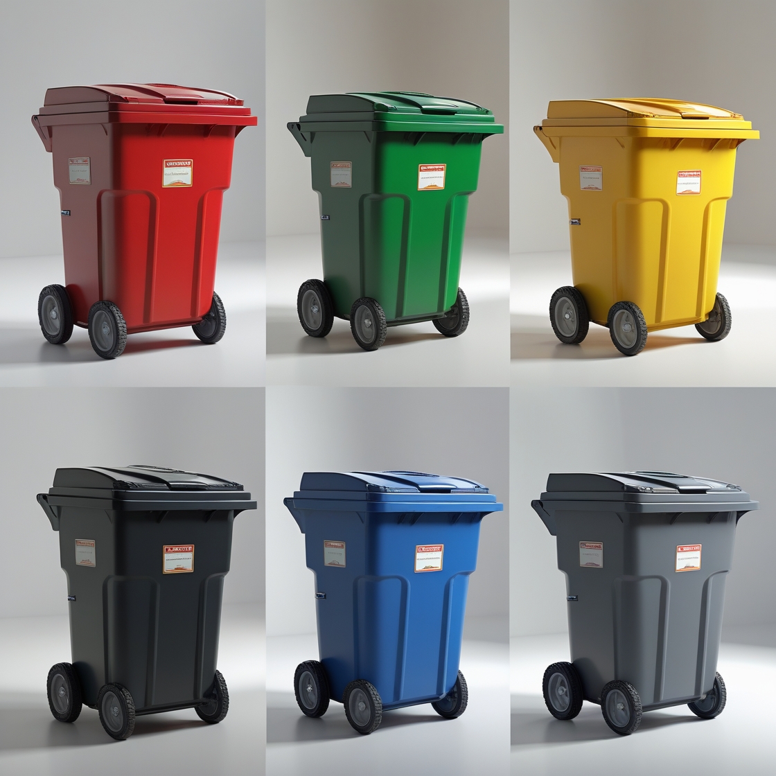 Green 1100 liter wheelie bin