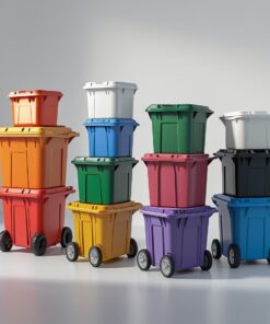 Black 1000 liter wheelie bin