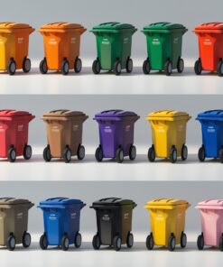 770 liter black wheelie bin