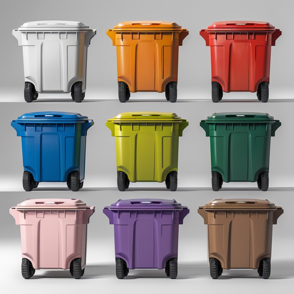 Violet 1000 liter wheelie bin