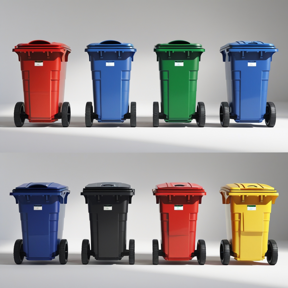 Black 240 liter wheelie bin