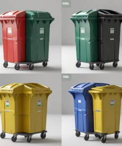 Pink 240 liter wheelie bin