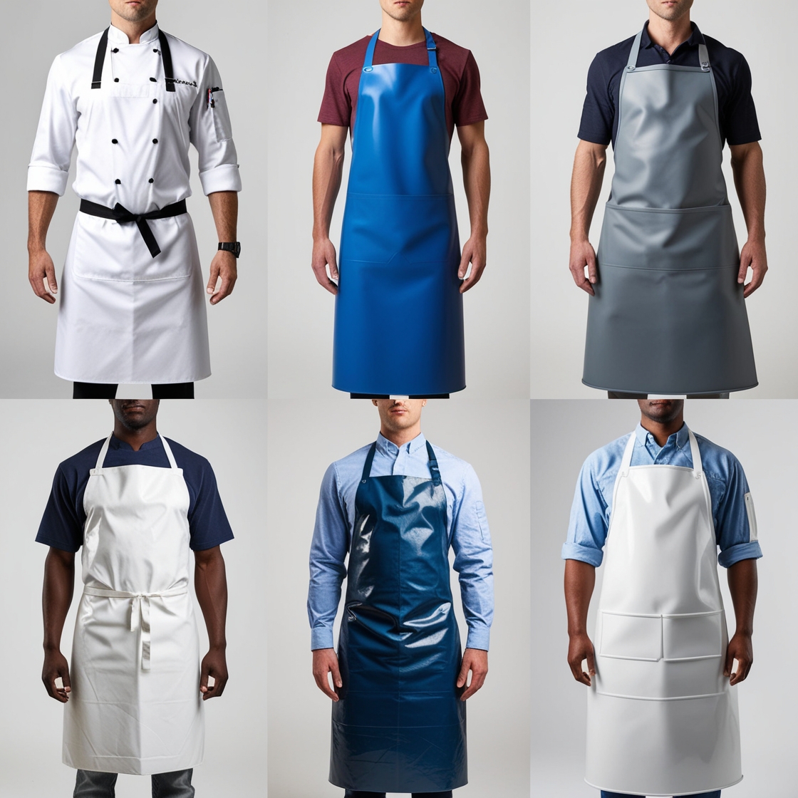 black cooking apron