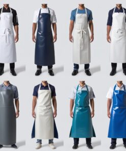 white waist apron