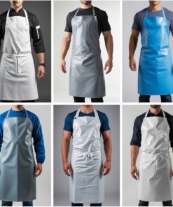 white plastic aprons