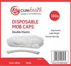 Mob Cap White Double Stitched 100s –