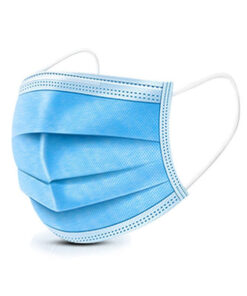 Blue Face Mask 3 Ply Loops Medical (50)