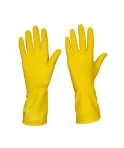 Rubber Yellow Household Gloves