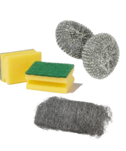 Sponge , Pot Scraper and Steelwool Office Cleaning Kit