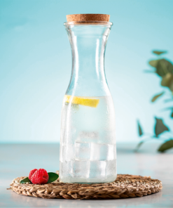 1L Glass Carafe, with natural cork lid