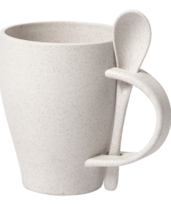400ml Eco Friendly Bamboo Fiber Mug with Spoon