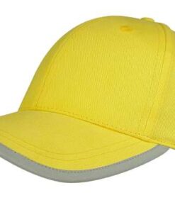 Kids 6 panel baseball cap with reflective border – Ideal for day