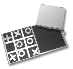ALUMINIUM TIC-TAC-TOE SET IN TIN (10CM *10CM)