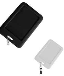 ABS Plastic Card Holder With Slot For Keyring Or Lanyard – Avail in Black or White