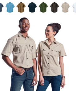 Barron Ladies Plain Bush Shirt Short Sleeve – Avail in Many Colours