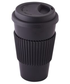 Black Eco Friendly Bamboo 350ml Tumbler & Travel Mug