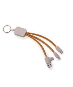 Braided 3in1 Charging Cable Keyring – 5V 2A