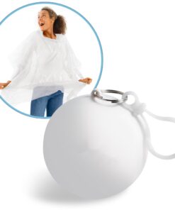 Bubble Emergency Poncho In Round Plastic Container With Hook