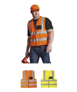 Contract High Visibility Reflective Waistcoat – Available in Safety Orange or Safety Yellow