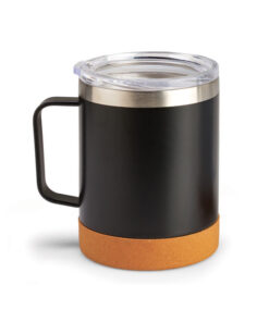 Double wall Stainless Steel & Cork Vacuum Insulated Travel Mug