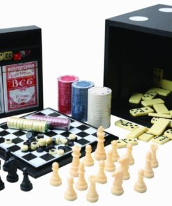 Executive game set- 6 in 1 in wooden box
