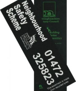 Recycled Tyre Bookmarks (150*50mm) – Min Order: 250 units