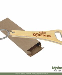 Eco Friendly Wooden Midori Bottle Opener Keyring In Gift Box – Min 100 Units