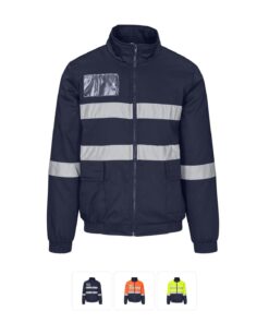 Foundation Two Tone Hi-Viz Padded Jacket With Reflective Tape and ID Pocket