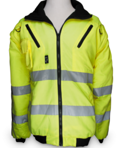 Reflective Bunny Jacket with Zip Off Sleeves – Lime