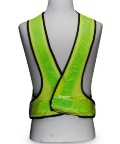 Reflective Cross Waistcoat – Lime