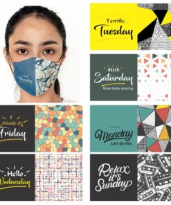 Ladies Days of the Week 3 layer Beak Mask – 7 different masks per pack. Min 20 packs