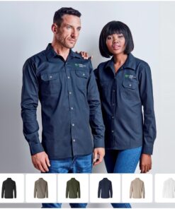 Mens Long Sleeve Wildstone Bush Shirt – 100% Cotton With Pleated Pockets Tracker Shirt