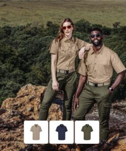 Mens Mawenzi Short Sleeve Outdoor Bush Shirt – Breathable With Velcro Pockets