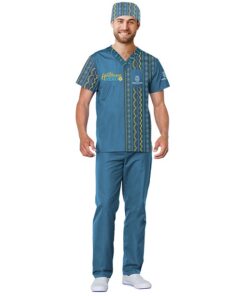 Mens V-Neck Scrub Top with full colour Sublimation – Min 50 Units