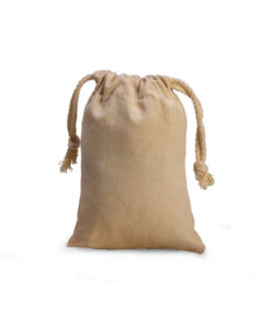 Natural Cotton Fibre Drawstring Pouch – 18.5cm