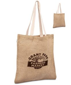Natural Jute & Cotton Eco Friendly Shopper Tote Bag