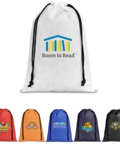 Wave Design Drawstring Bag – Non-Woven
