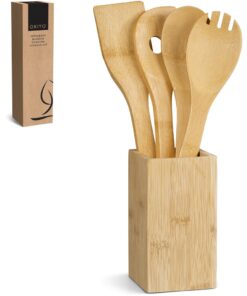 Okiyo Eco Friendly Bamboo Cooking Utensils Set