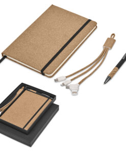 Okiyo Ikeda Eco Friendly Corporate Gift Set – A5 Notebooks, Pen & Charging Cable