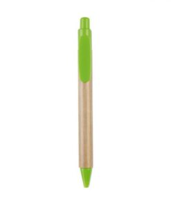 Bamboo and plastic ball pen – blue ink refill -Available in: Bla